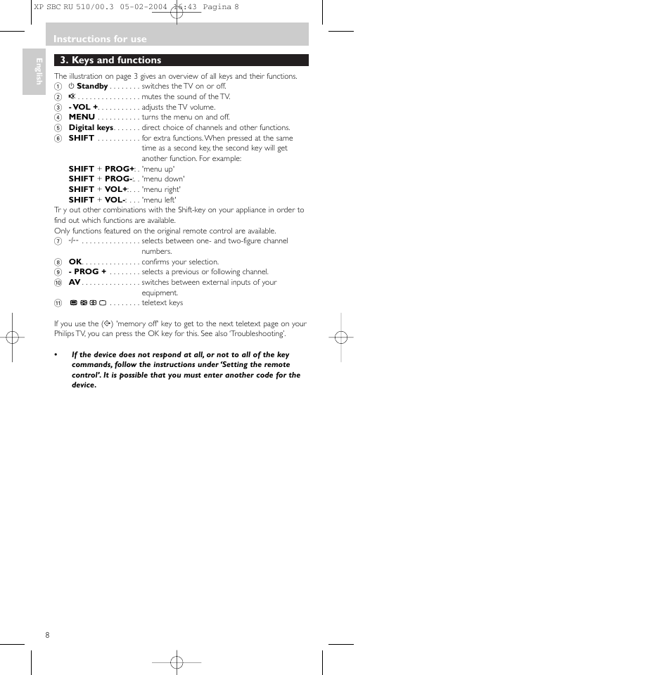 Philips SBC RU 510/00U User Manual | Page 8 / 70