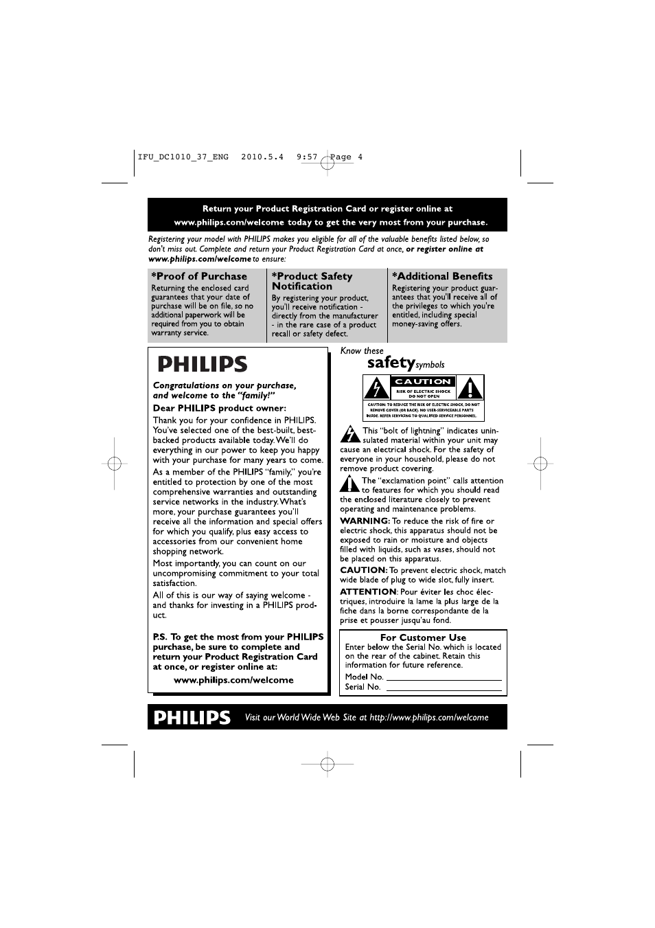 Philips DC1010 User Manual | Page 4 / 14