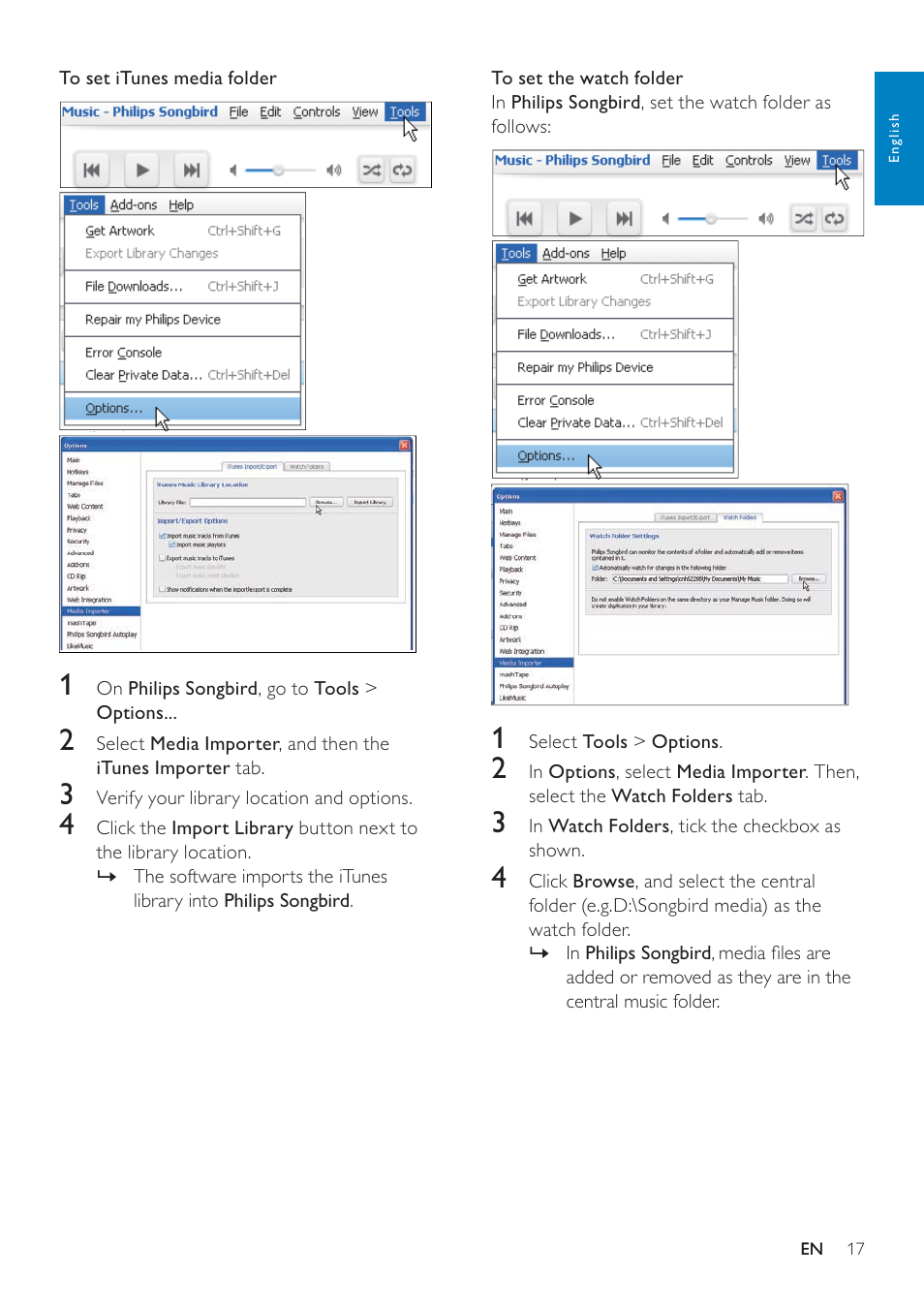 Philips GOGEAR SA3MUS16 User Manual | Page 17 / 60