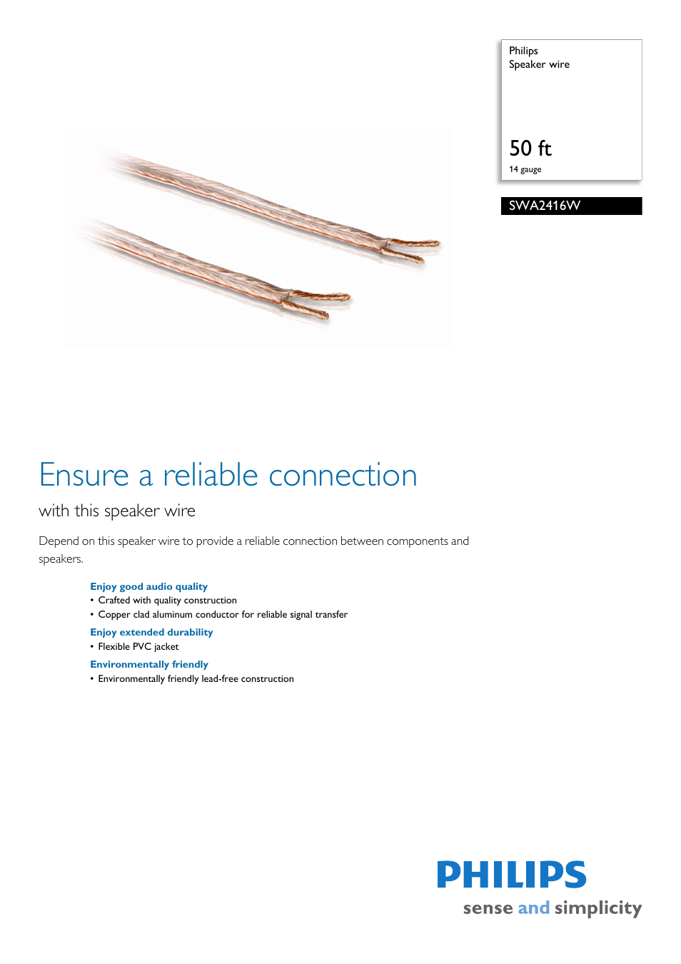 Philips SWA2416W User Manual | 2 pages