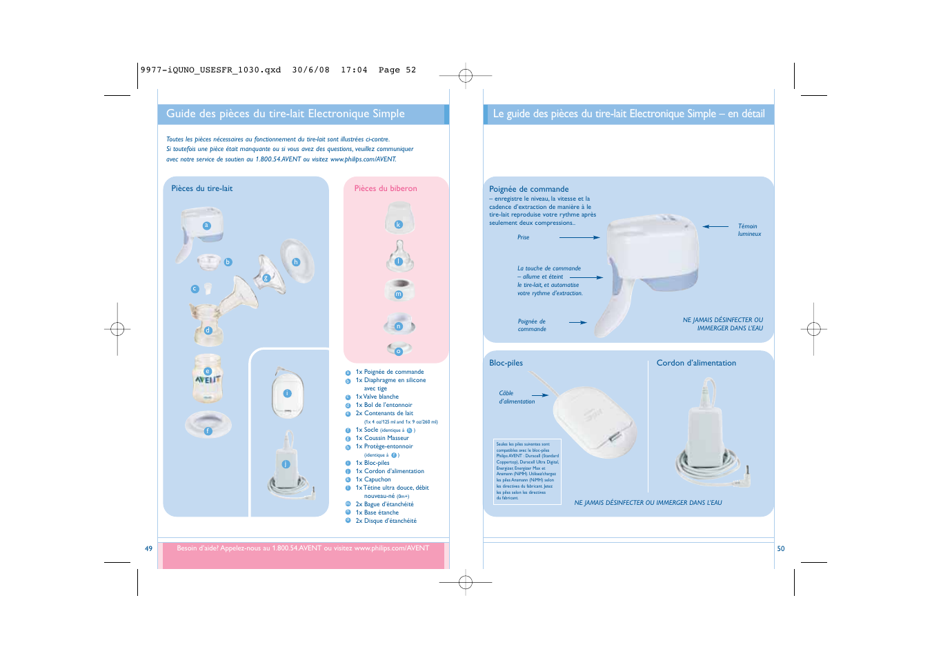 Guide des pièces du tire-lait electronique simple | Philips ISIS SCF292/15 User Manual | Page 27 / 39