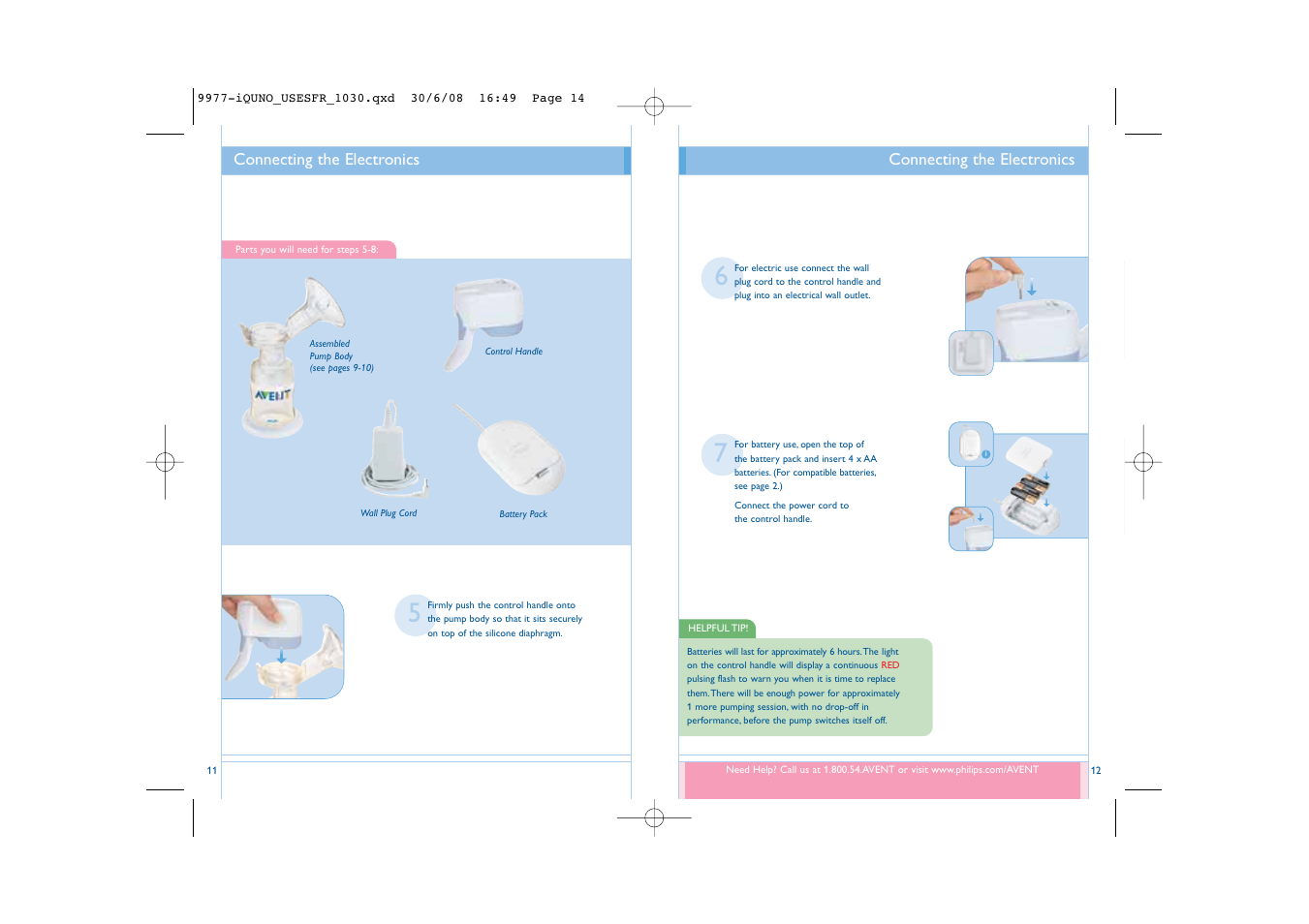 Connecting the electronics | Philips ISIS SCF292/15 User Manual | Page 8 / 39