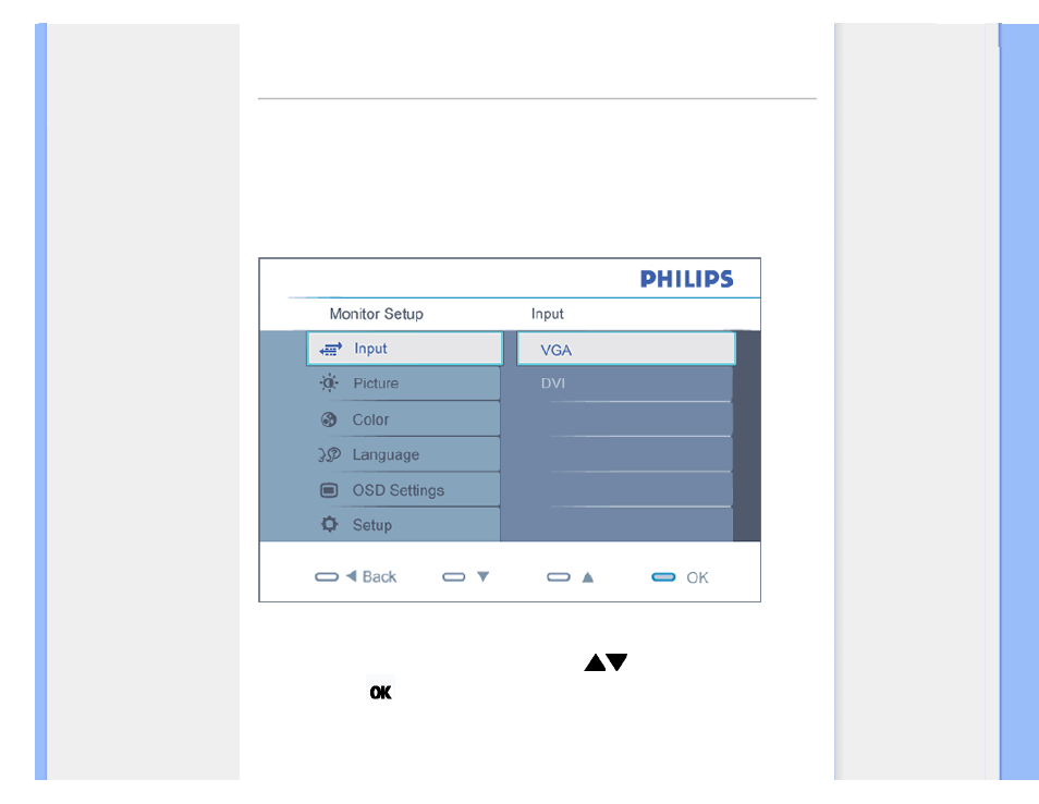 On-screen display | Philips 170S9 User Manual | Page 72 / 111