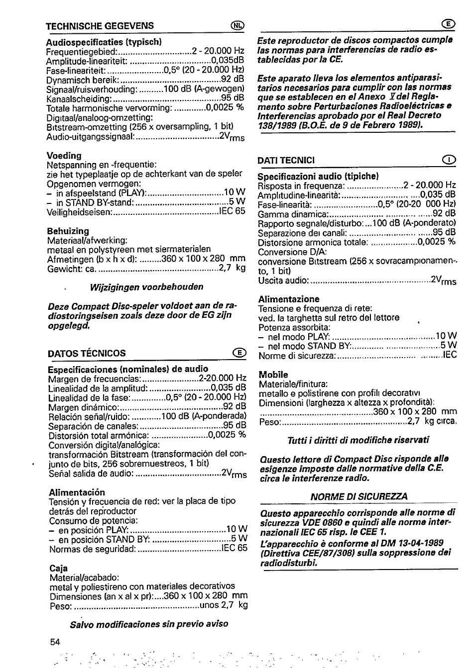 Philips CD 335 User Manual | Page 14 / 18