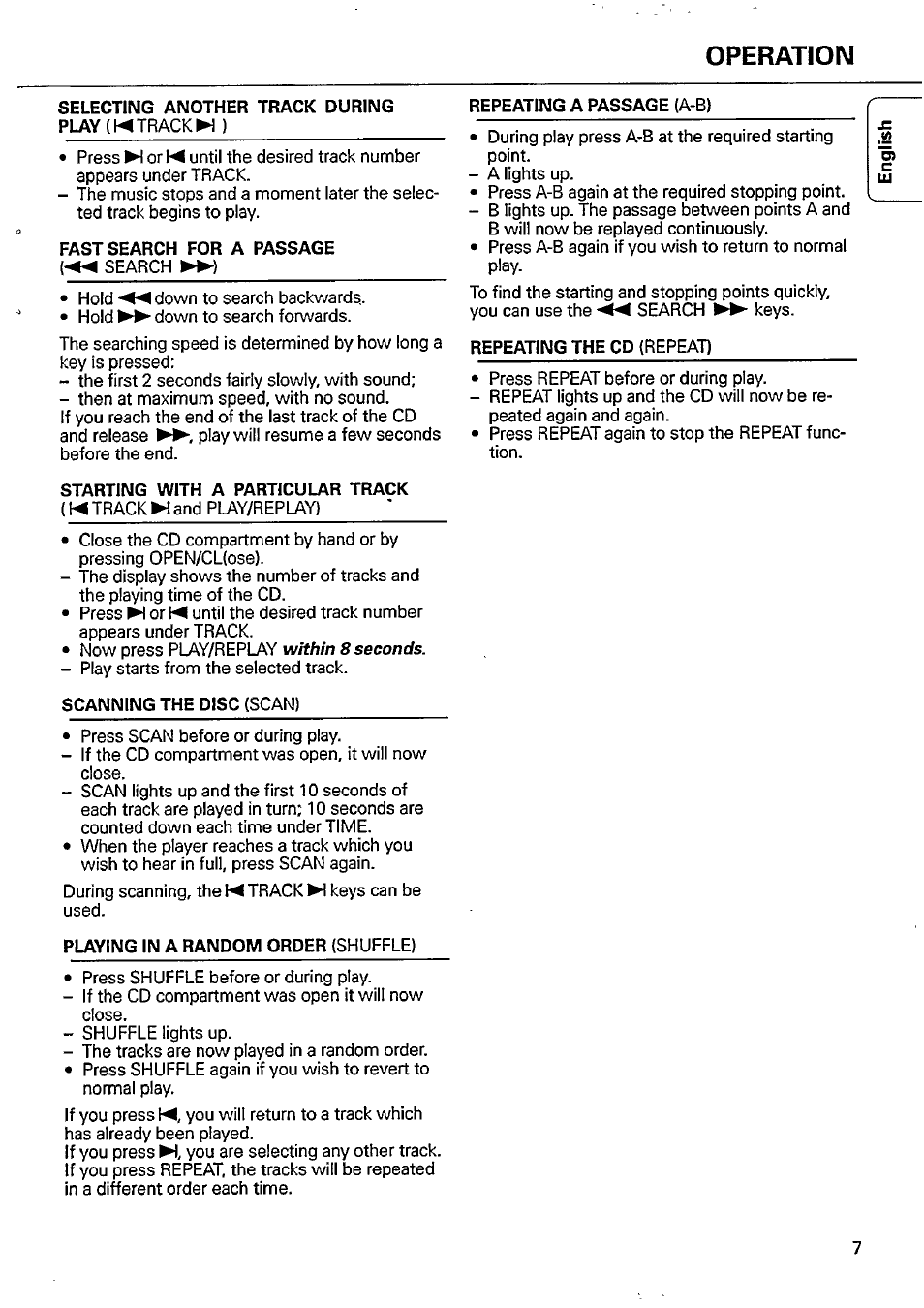 Operation | Philips CD 335 User Manual | Page 7 / 18