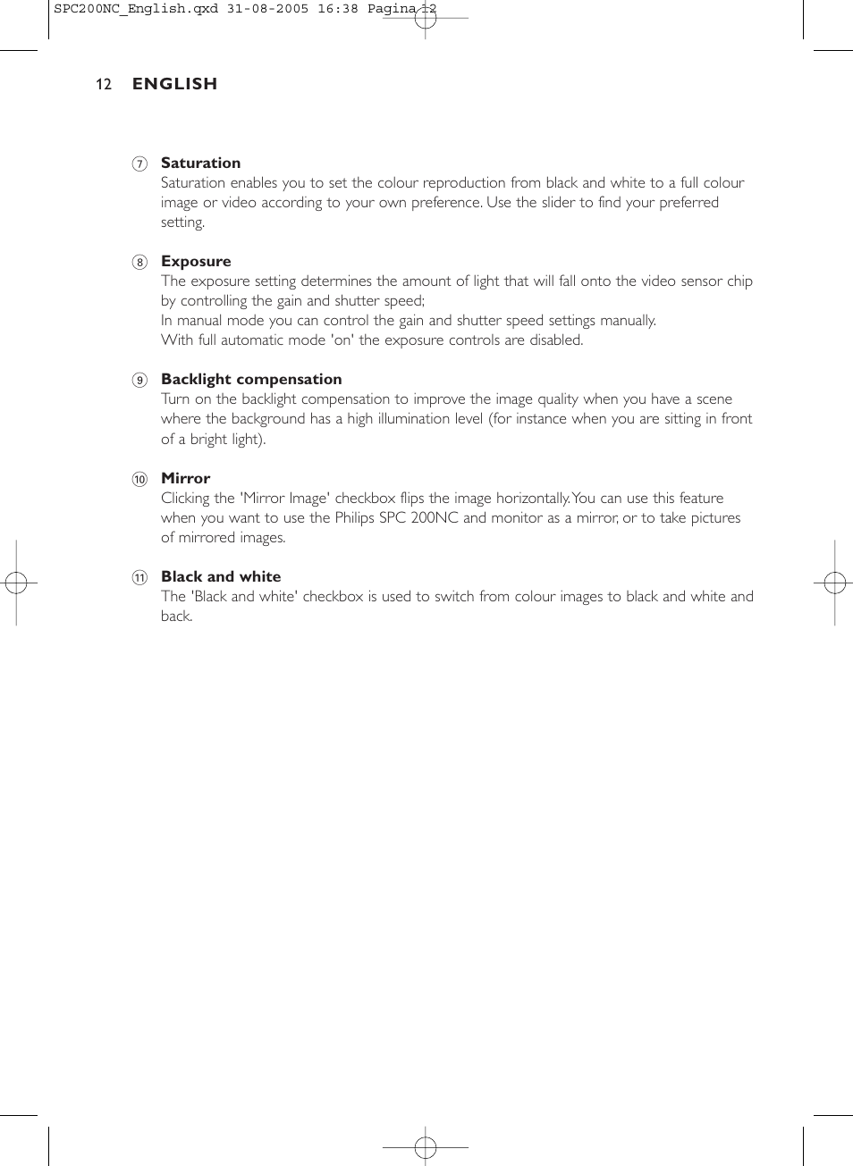 Philips SPC 200NC User Manual | Page 12 / 22