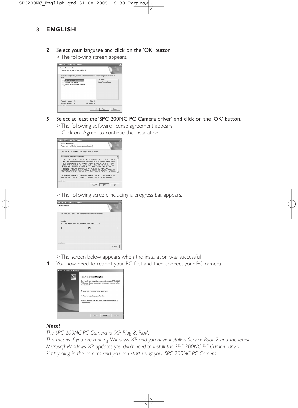 Philips SPC 200NC User Manual | Page 8 / 22