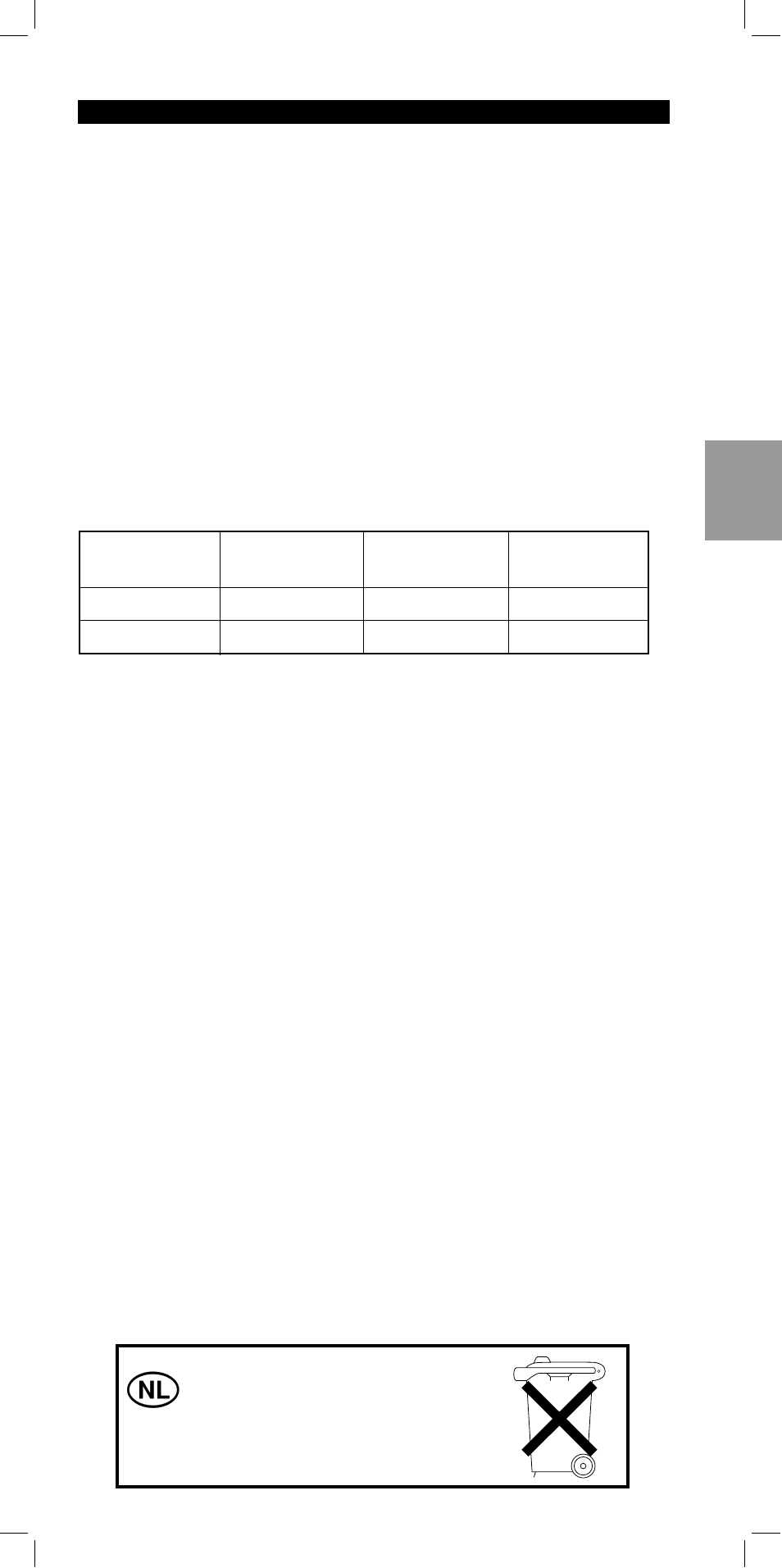 Batterijen niet weggooien, maar inleveren als kca | Philips SBC RU422 User Manual | Page 17 / 57