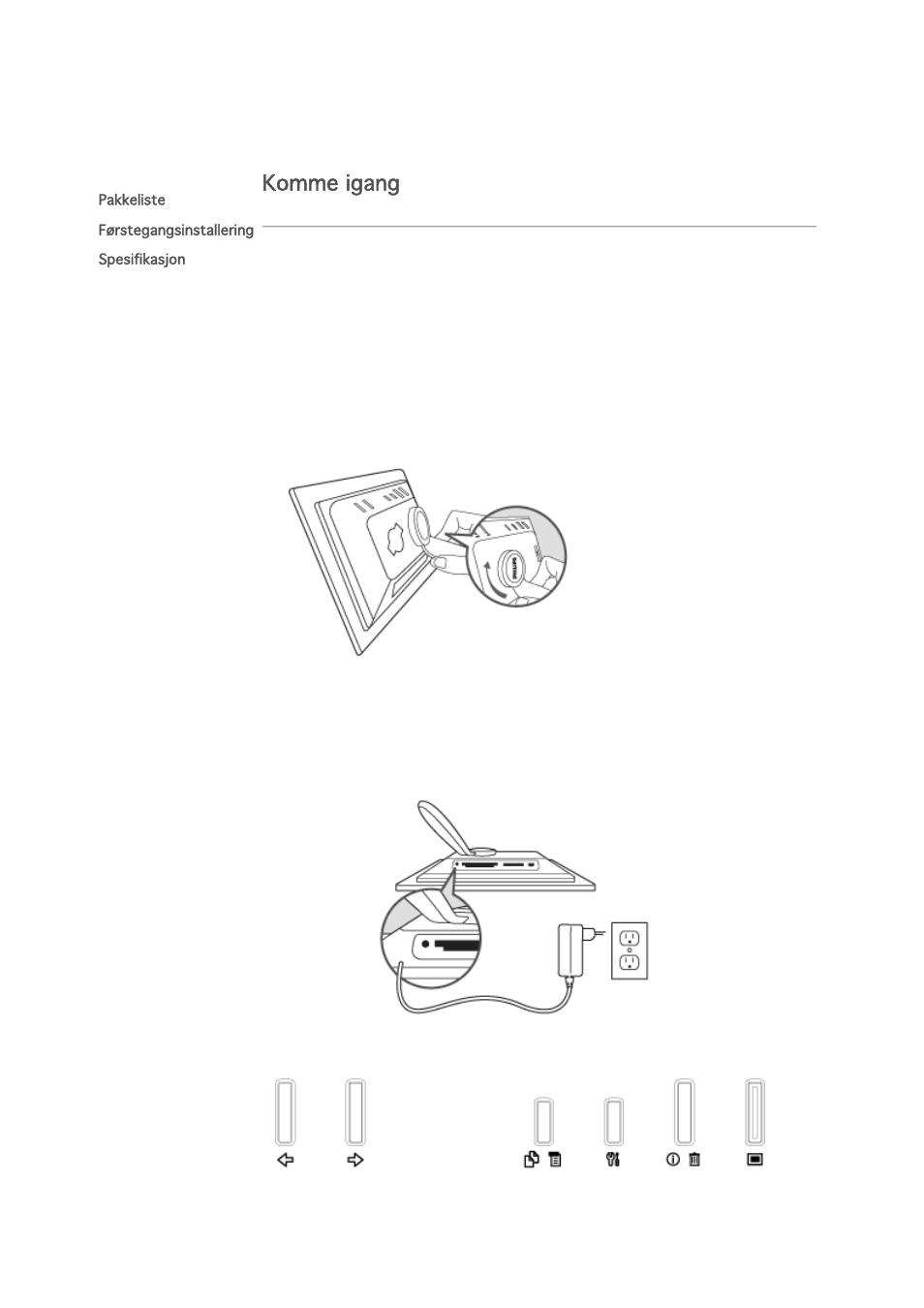 Komme igang | Philips PHOTOFRAME 7FF1CME User Manual | Page 3 / 50
