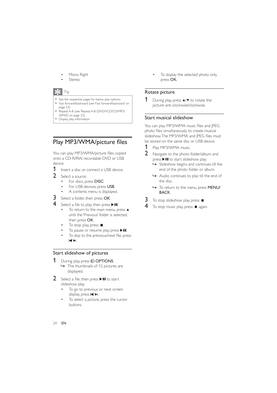 3od\03:0$slfwxuhàohv | Philips HES4900/12 User Manual | Page 23 / 39