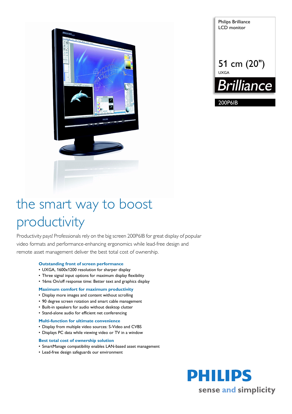 Philips 200P6IB User Manual | 3 pages