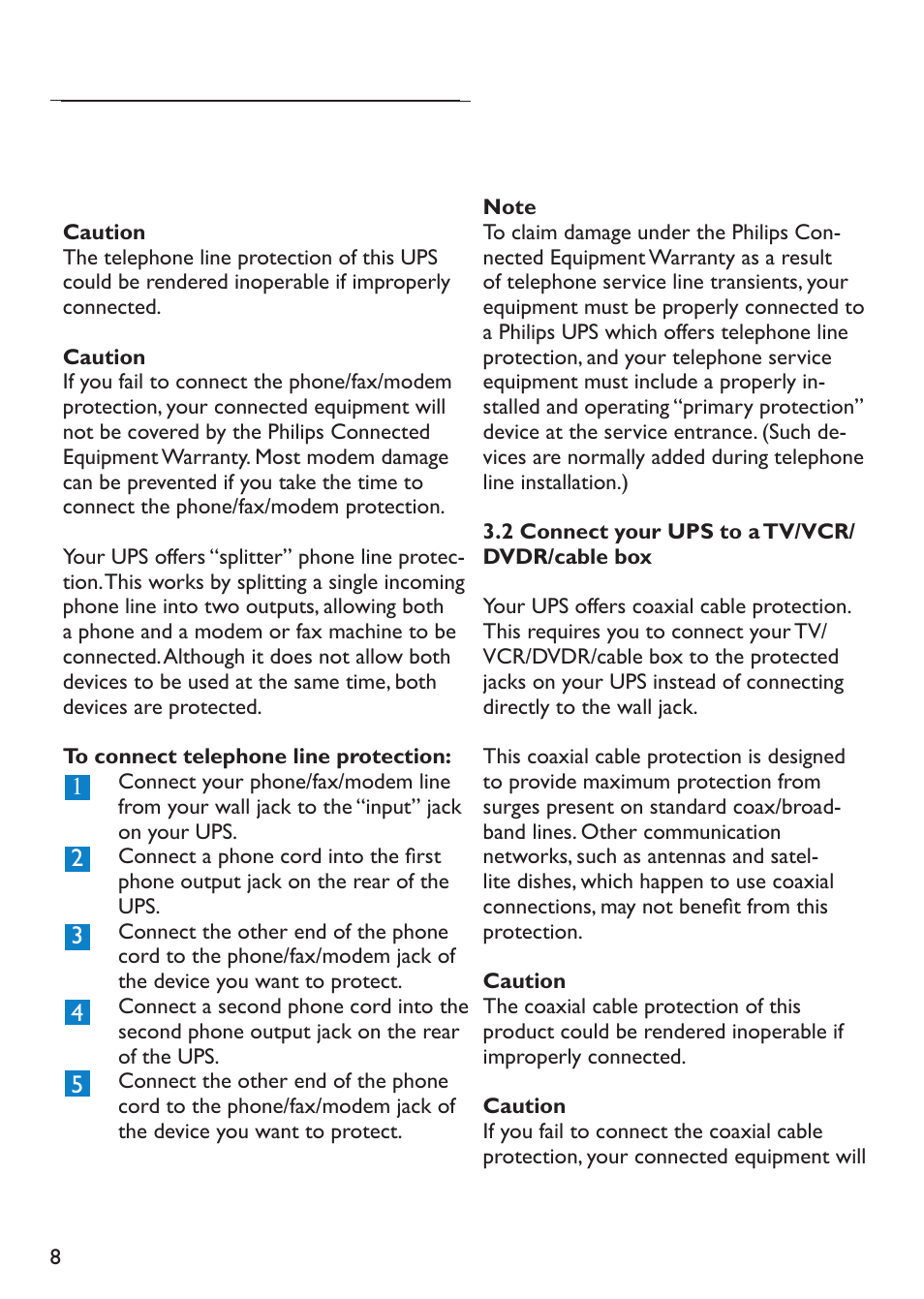 Philips SPB4230WA/17 User Manual | Page 8 / 20