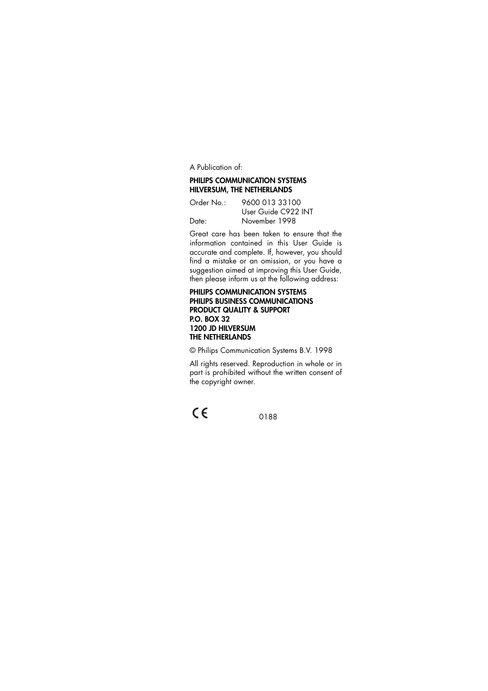 Philips C922 User Manual | Page 2 / 38