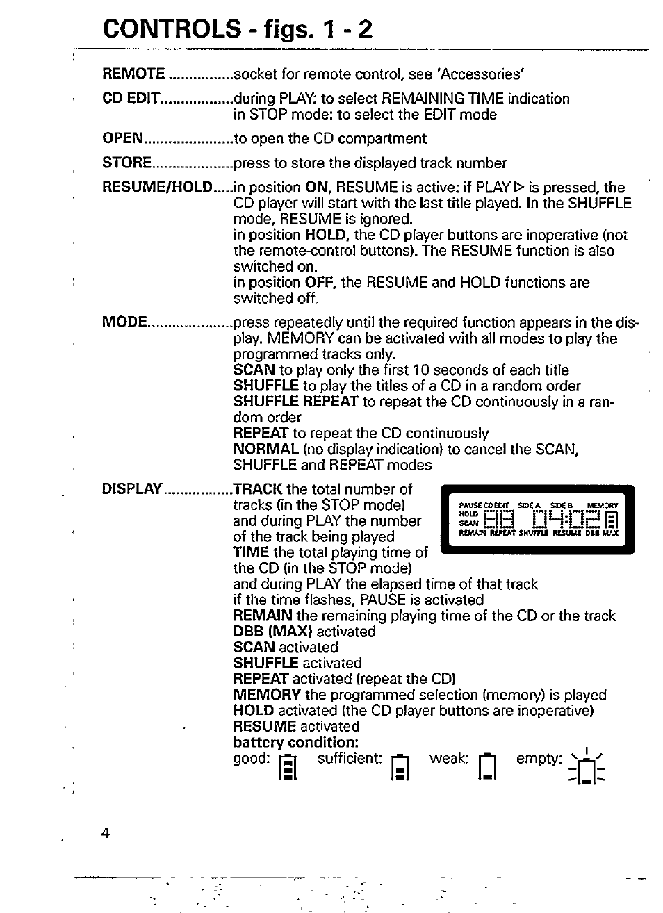 Controls - figs. 1 - 2, I ss | Philips AZ 6826 User Manual | Page 4 / 18