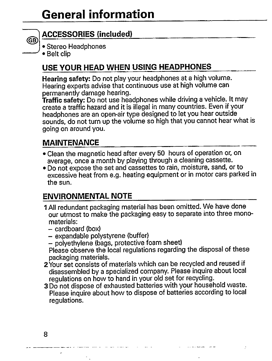 General information | Philips AQ6548/01Z User Manual | Page 10 / 16