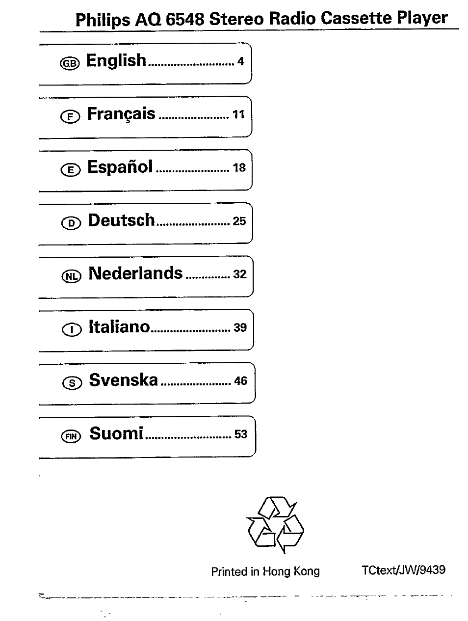 Philips AQ6548/01Z User Manual | Page 16 / 16