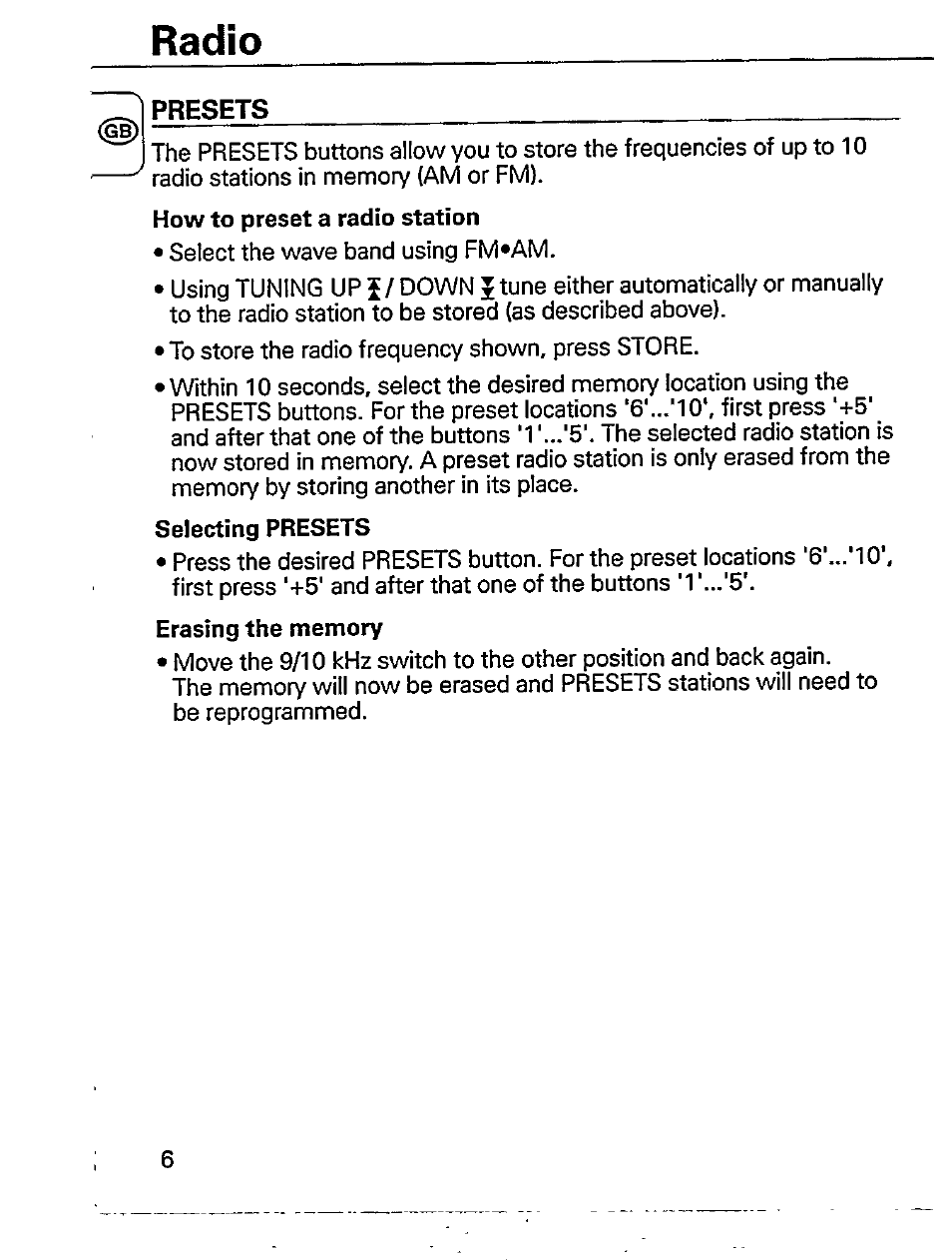 Radio | Philips AQ6548/01Z User Manual | Page 8 / 16