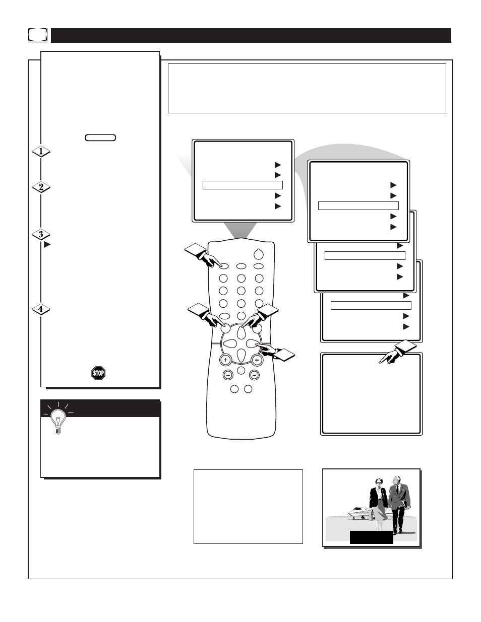 Sing the, Losed, Aption | Ontrol | Philips 25TS56C1 User Manual | Page 20 / 40