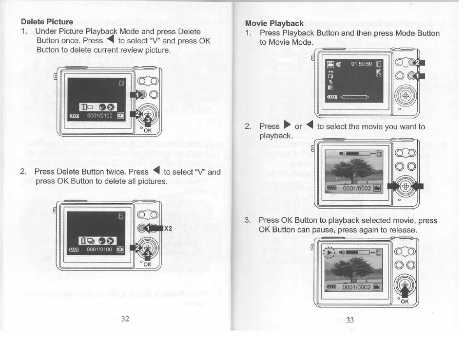 Delete picture, Movie playback, Delete pictures movie playback | Philips SIC 4523 User Manual | Page 17 / 32