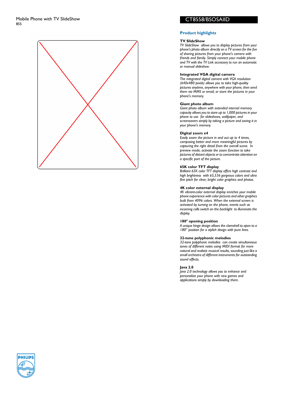 Ct8558/bsosaiid, For preview purpose only | Philips CT8558 User Manual | Page 3 / 3