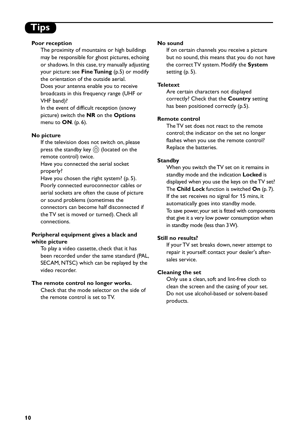 Tips | Philips 14PT1686/01P User Manual | Page 12 / 16