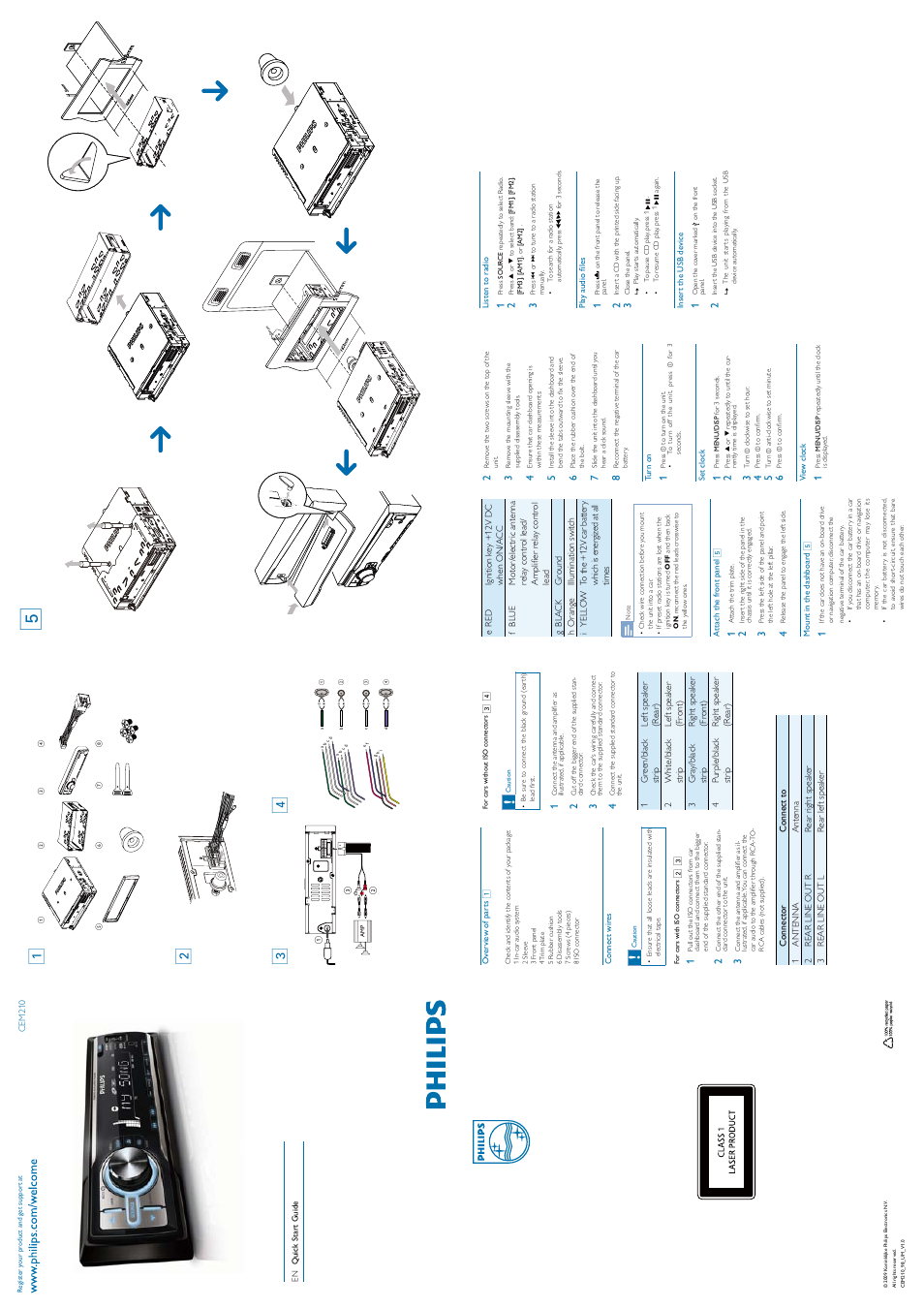 Philips CEM210 User Manual | 1 page