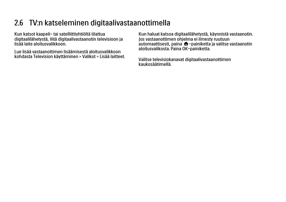 6 tv:n katseleminen digitaalivastaanottimella | Philips FI KYTTOPAS 37PFL9604H User Manual | Page 96 / 263