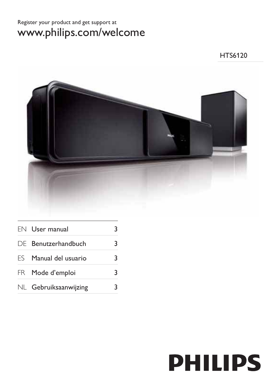 Philips SoundBar HTS6120 User Manual | 48 pages