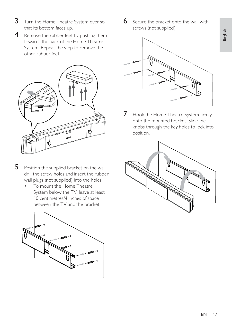 Philips SoundBar HTS6120 User Manual | Page 17 / 48