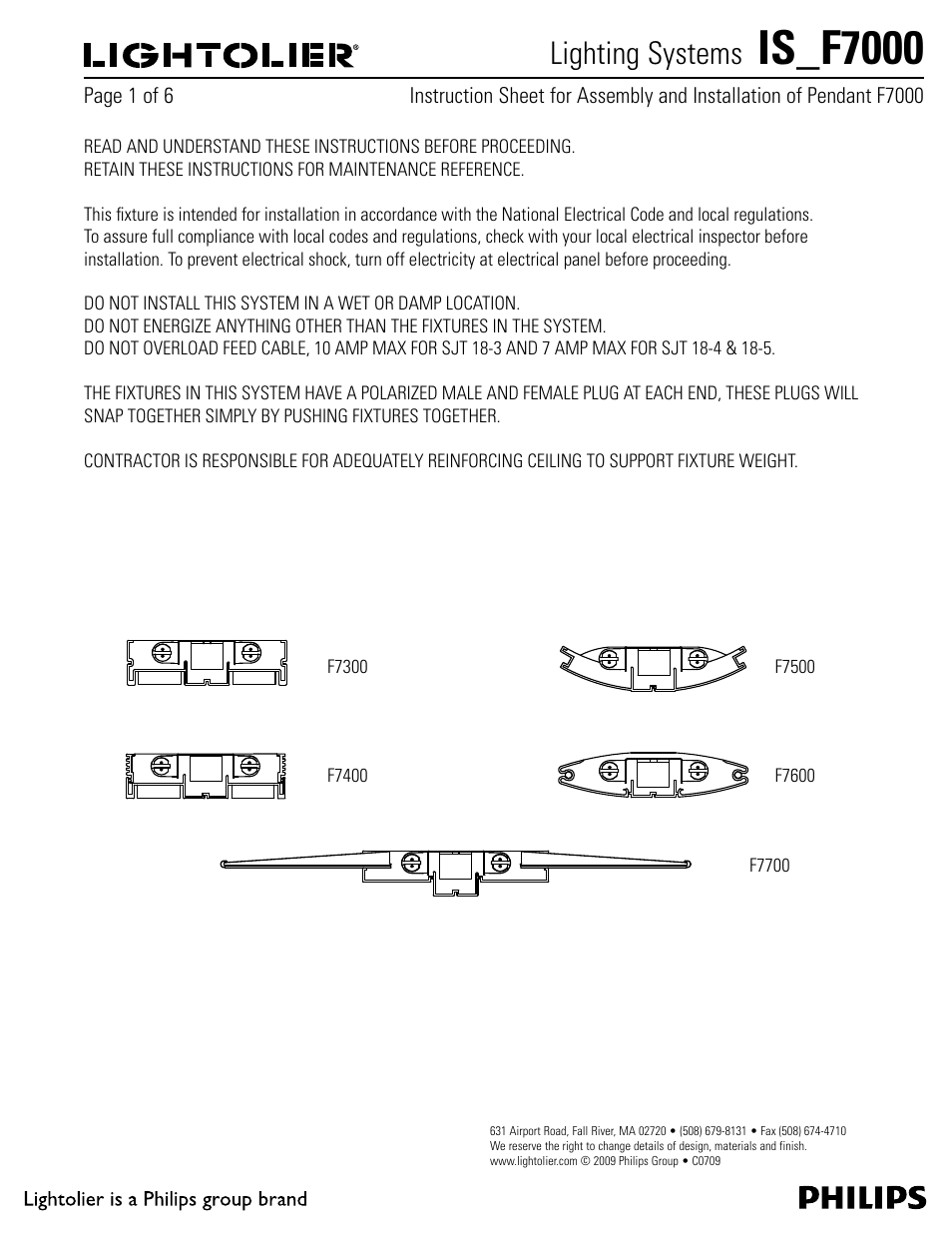 Philips IS-F7000 User Manual | 6 pages