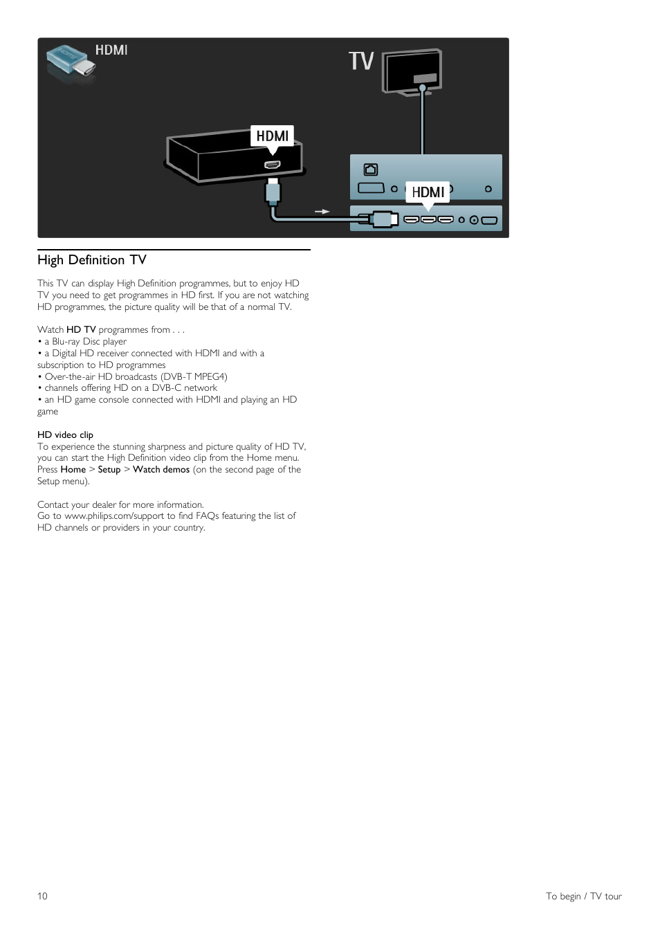 High definition tv | Philips 42PFL6805H User Manual | Page 10 / 78