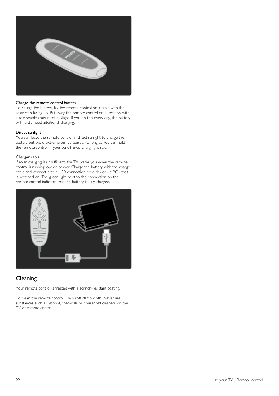 Cleaning | Philips 42PFL6805H User Manual | Page 22 / 78