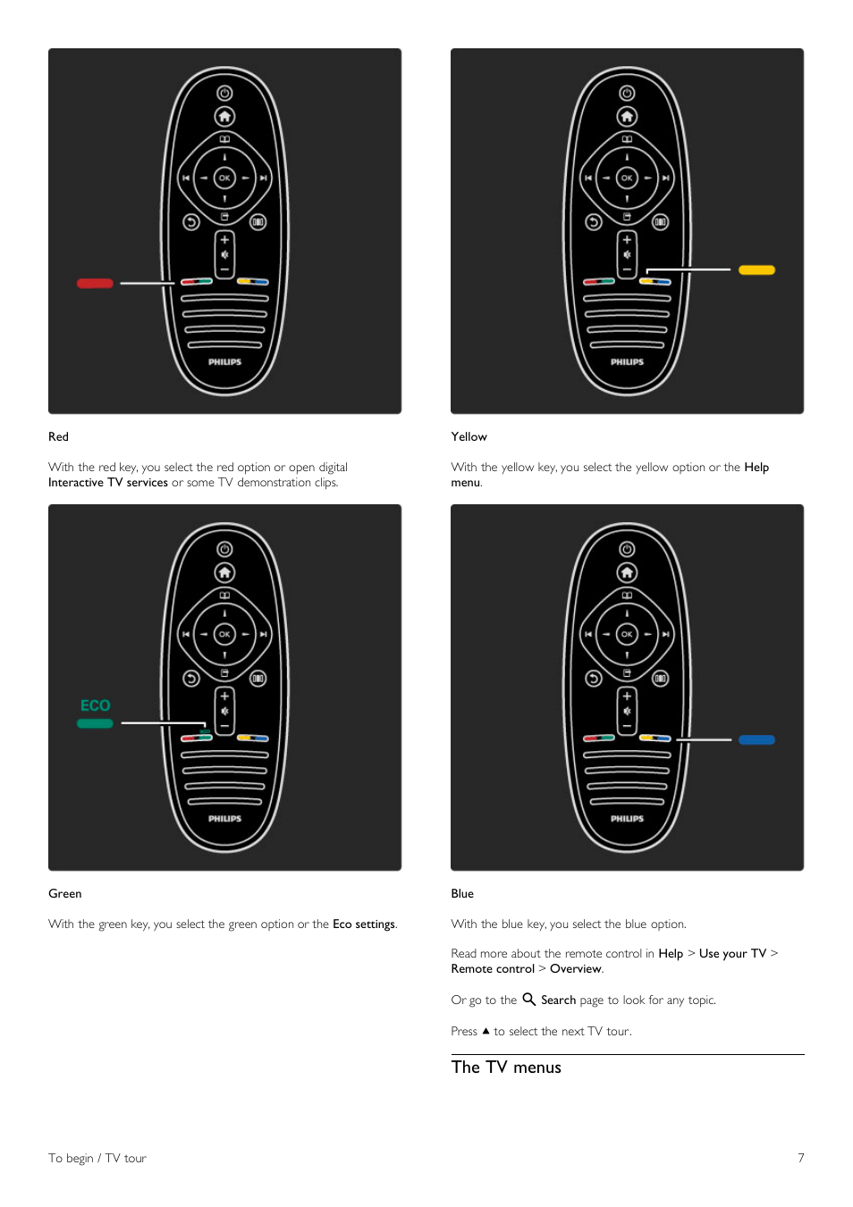 The tv menus | Philips 42PFL6805H User Manual | Page 7 / 78