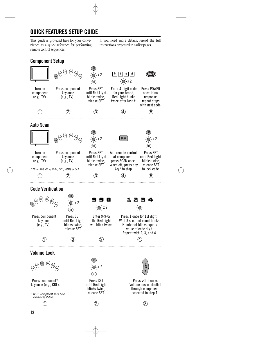 Quick features setup guide | Philips REM400 User Manual | Page 12 / 19