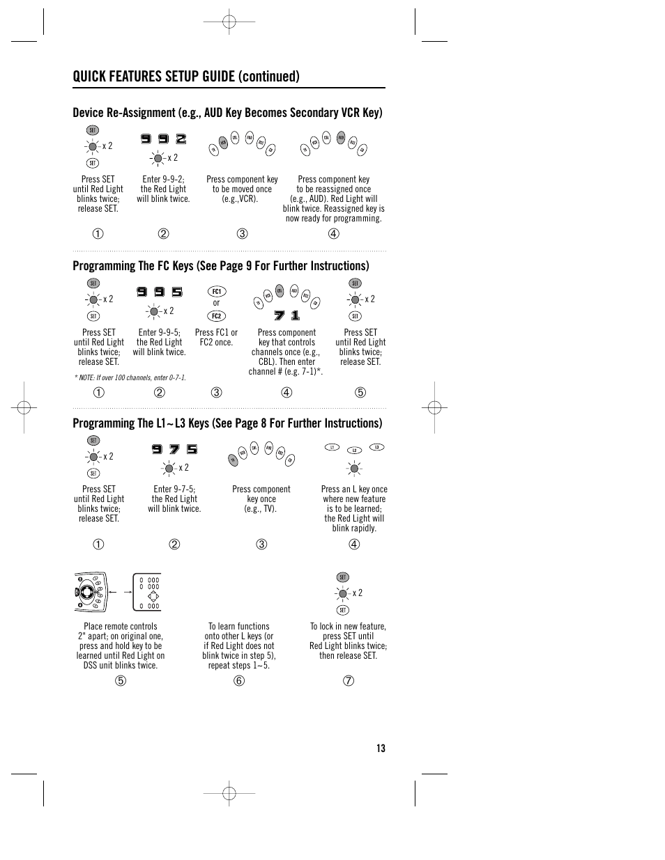 Quick features setup guide (continued) | Philips REM400 User Manual | Page 13 / 19