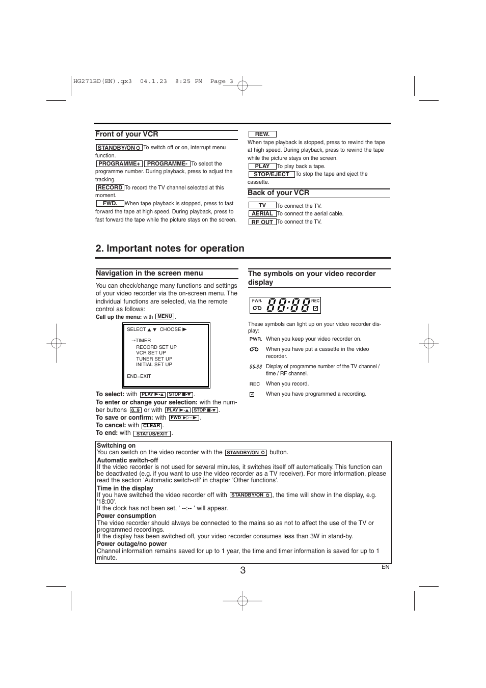 Philips VR150/07 User Manual | Page 3 / 16