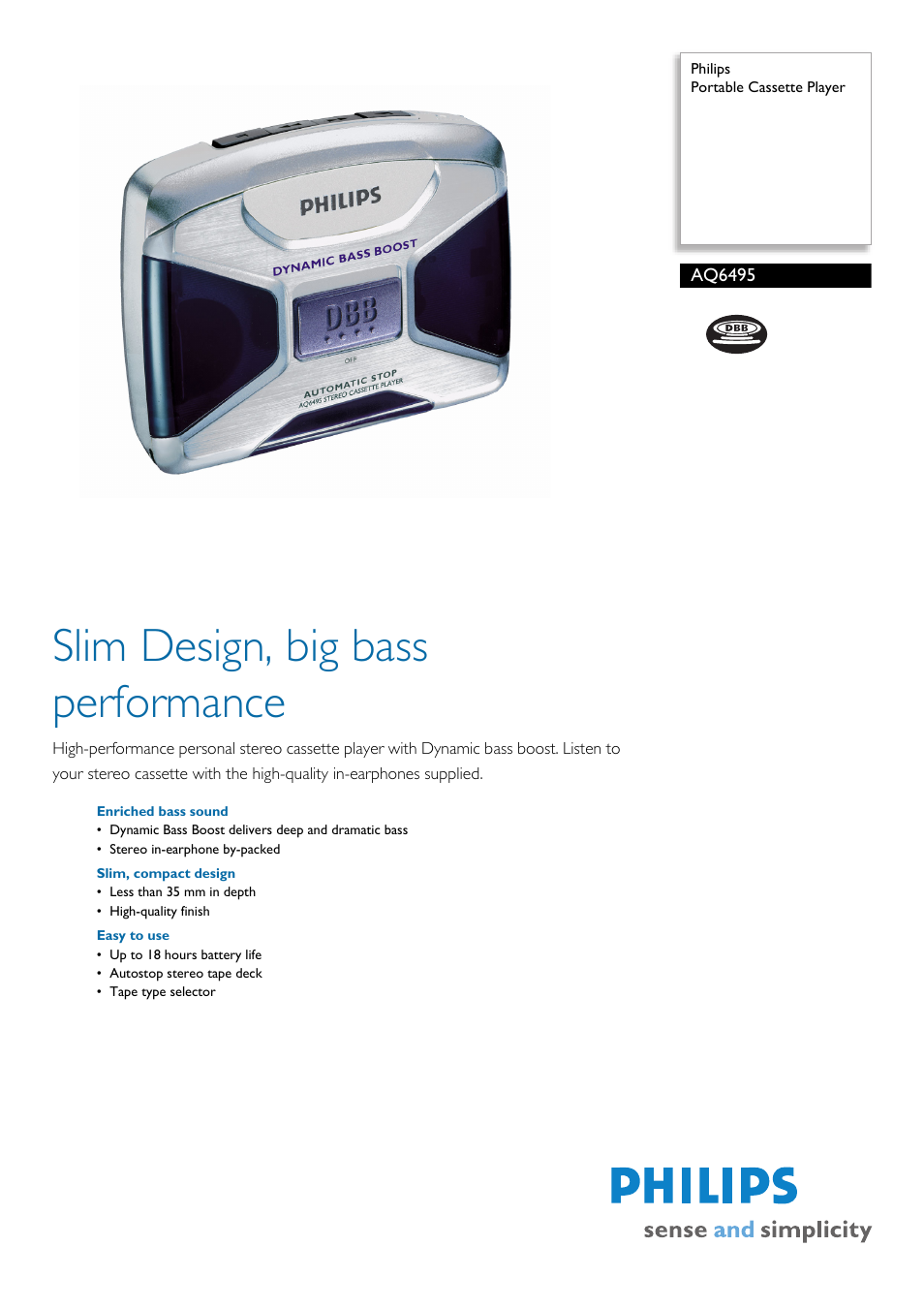 Philips AQ6495 User Manual | 2 pages