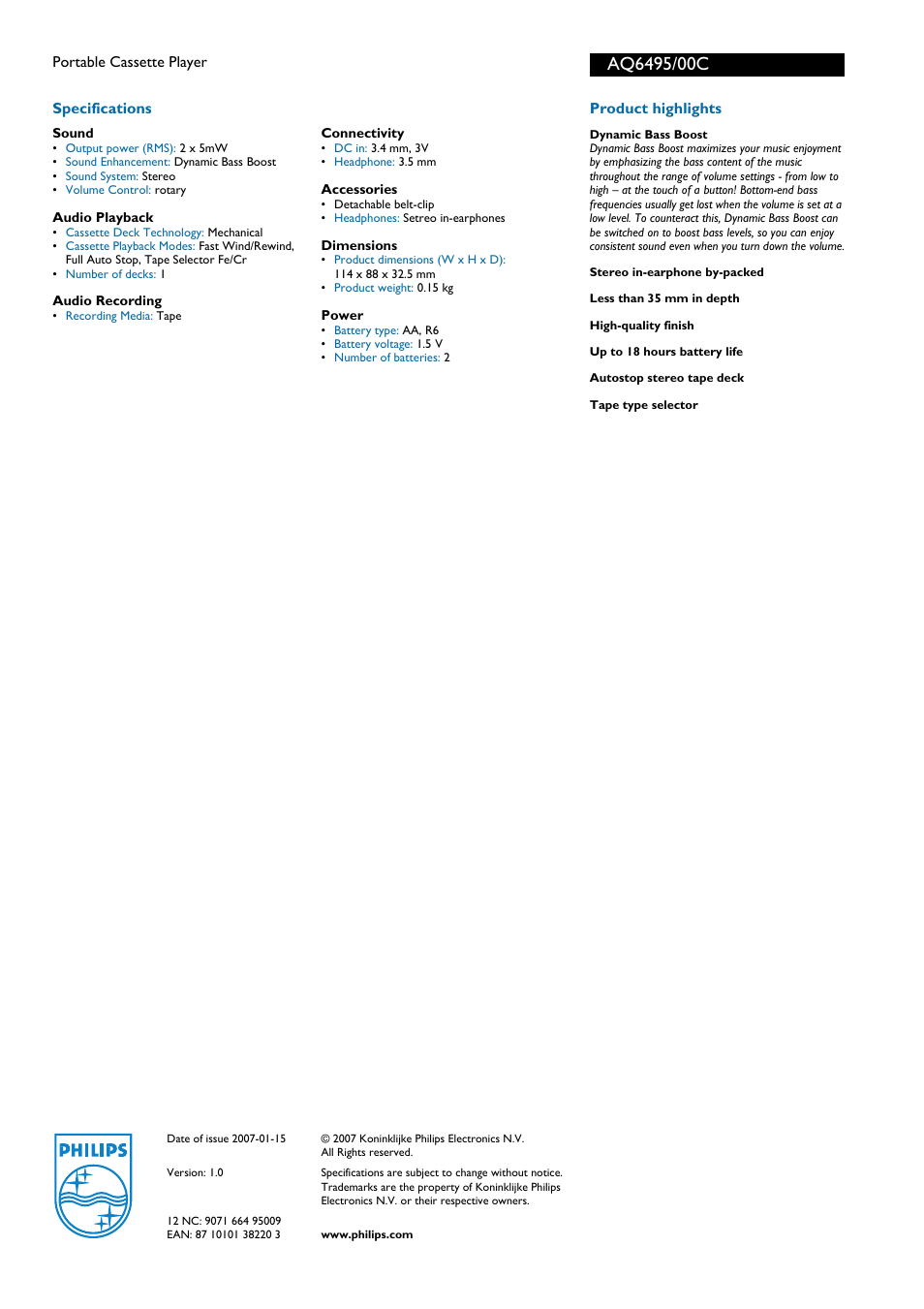 Philips AQ6495 User Manual | Page 2 / 2