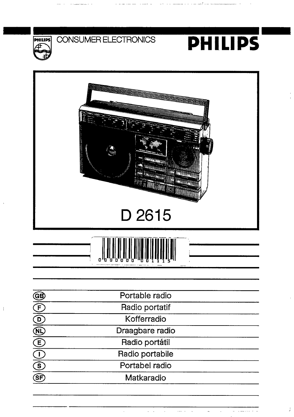 Philips D 2615 User Manual | 5 pages
