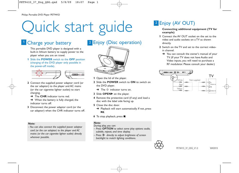 Philips FET941D User Manual | 1 page