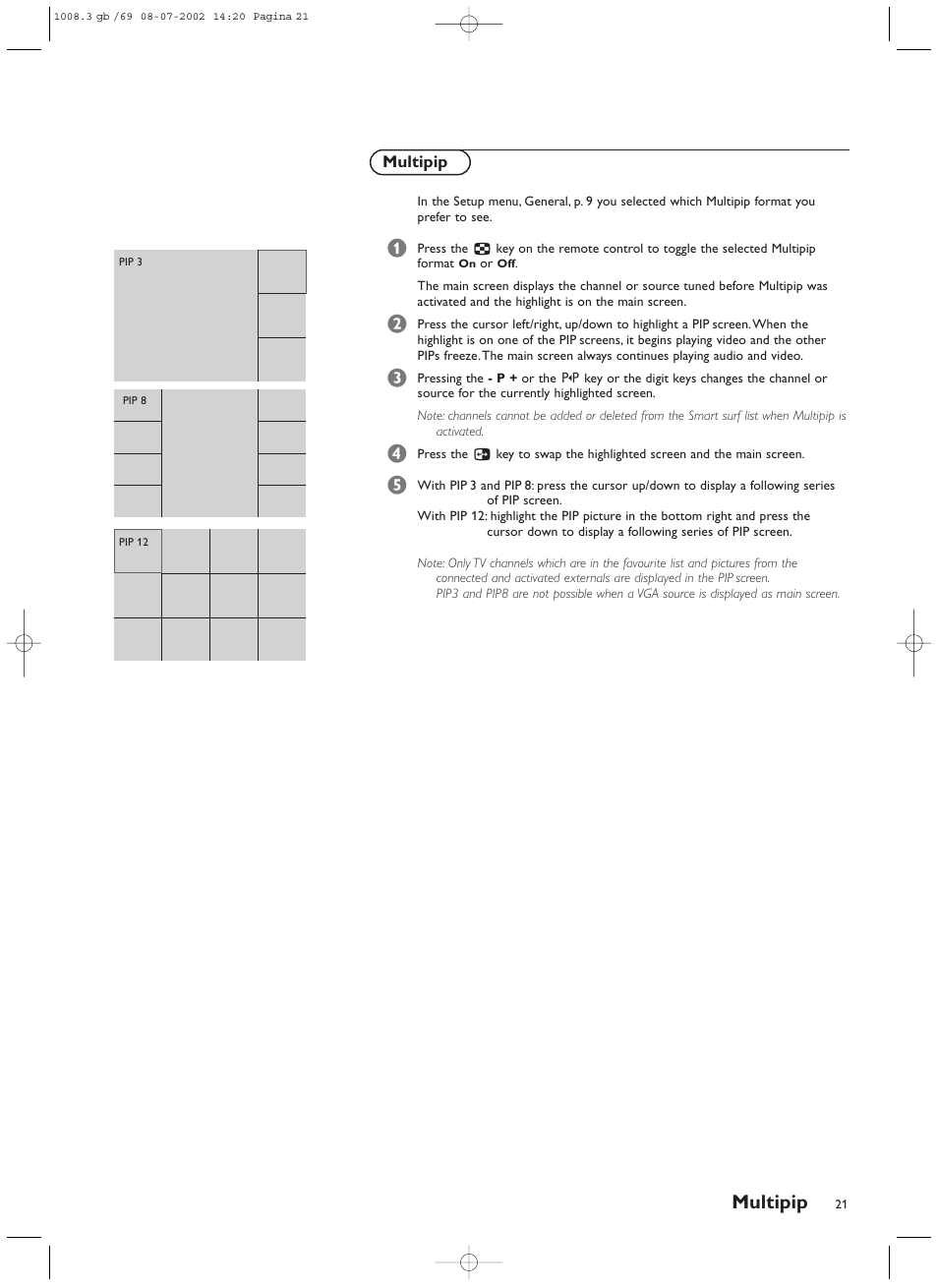 Multipip | Philips FTR9964/69S User Manual | Page 22 / 37