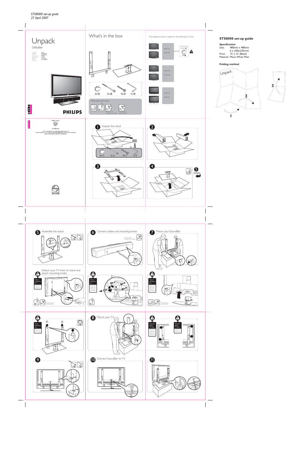 Philips STS8000/00 User Manual | 1 page
