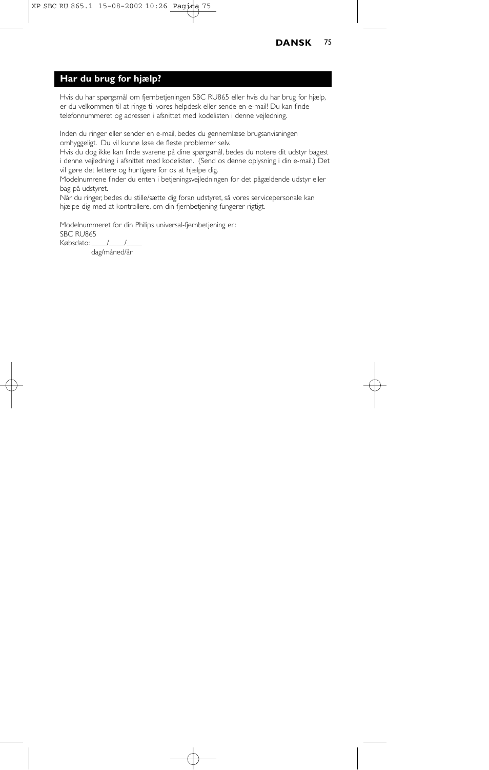 Philips SBC RU 865/00 User Manual | Page 83 / 120