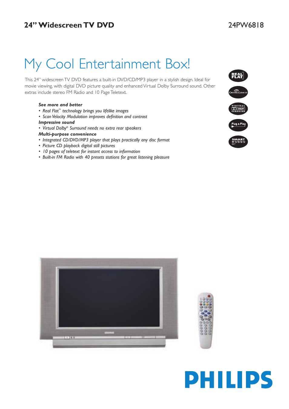 Philips 24PW6818 /05 User Manual | 2 pages