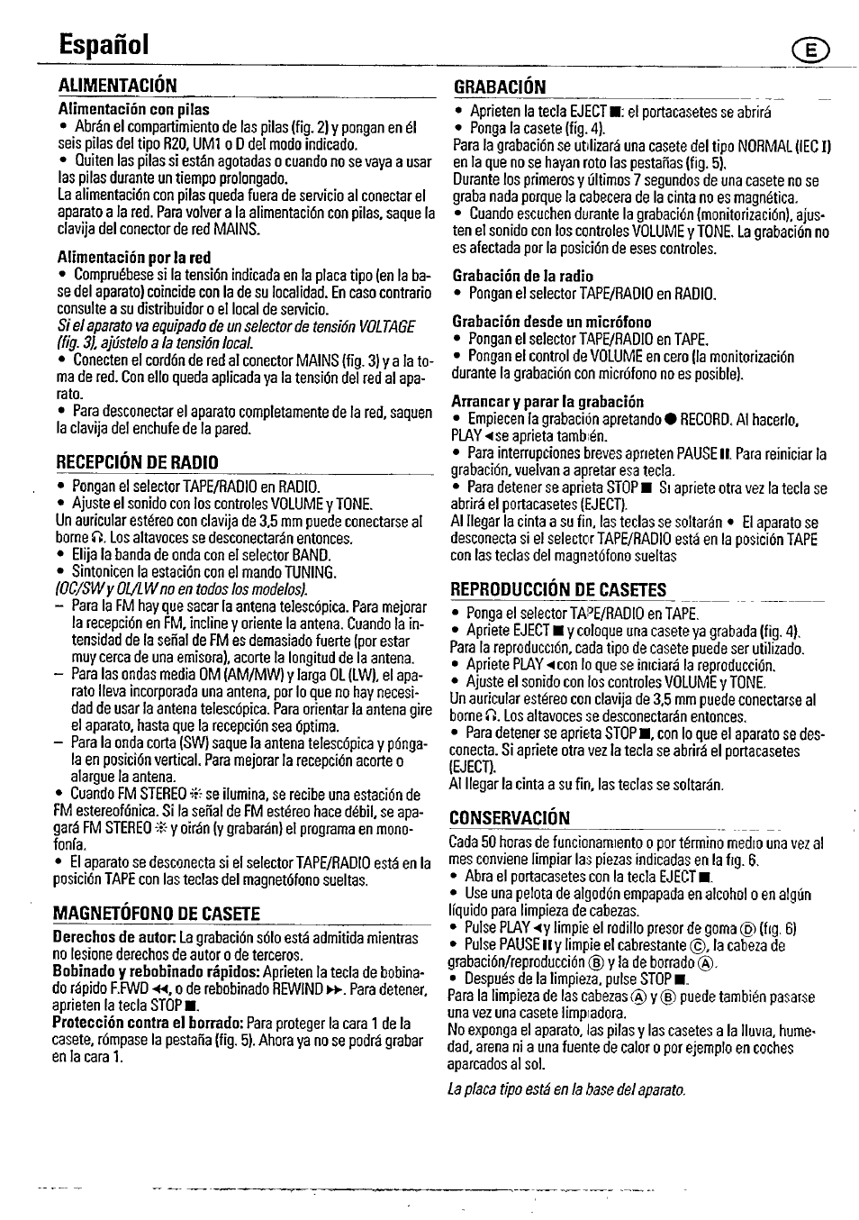 Español (d | Philips AQ 5040/20M User Manual | Page 2 / 5