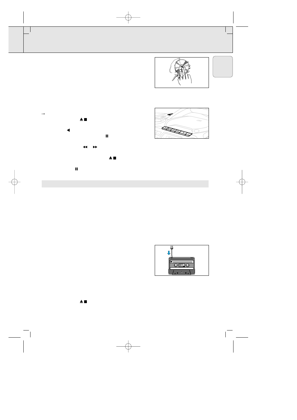 Cd player cassette recorder, Cassette playback | Philips AZ 1575 User Manual | Page 10 / 12