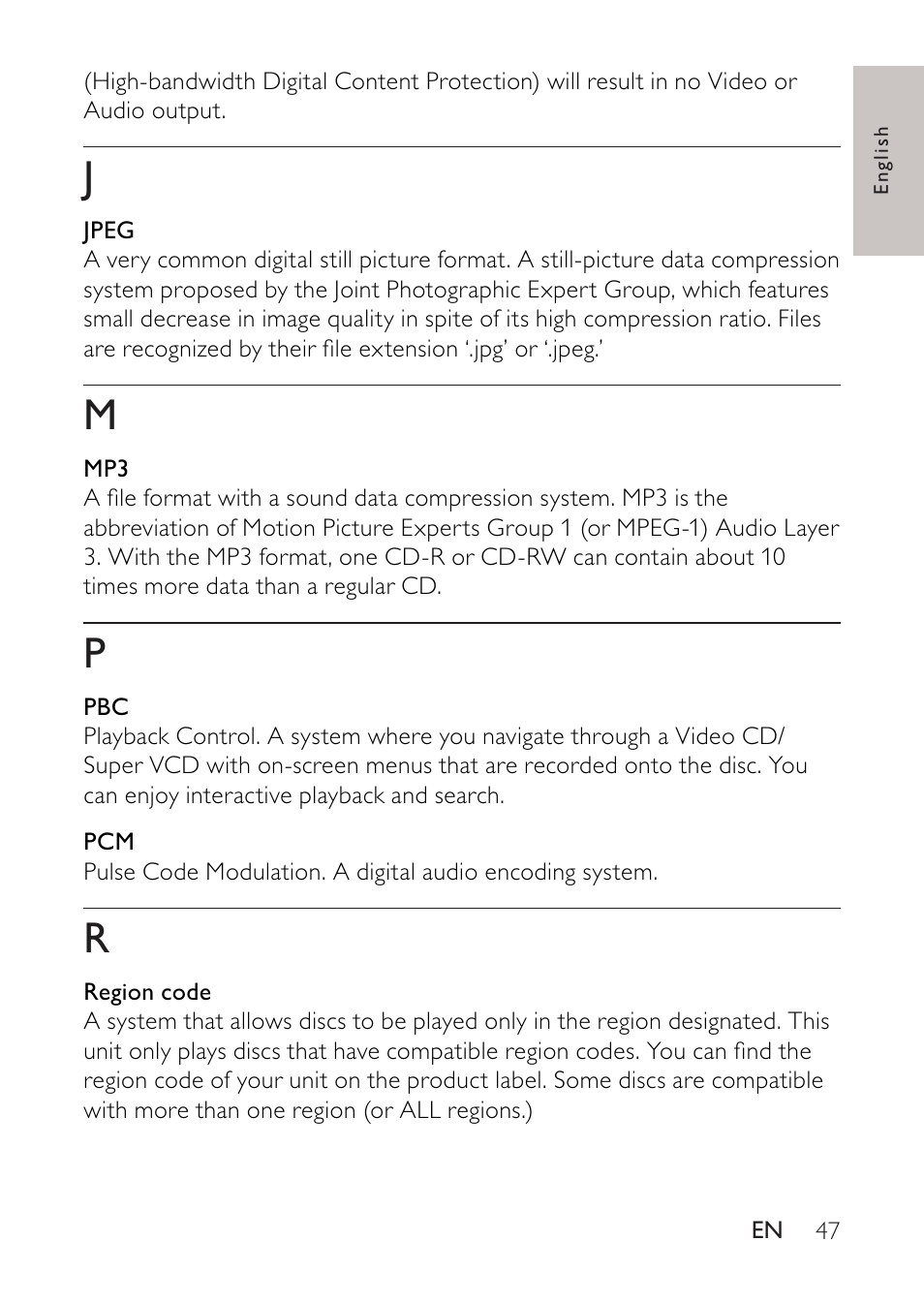 Philips BDP2500 User Manual | Page 47 / 49