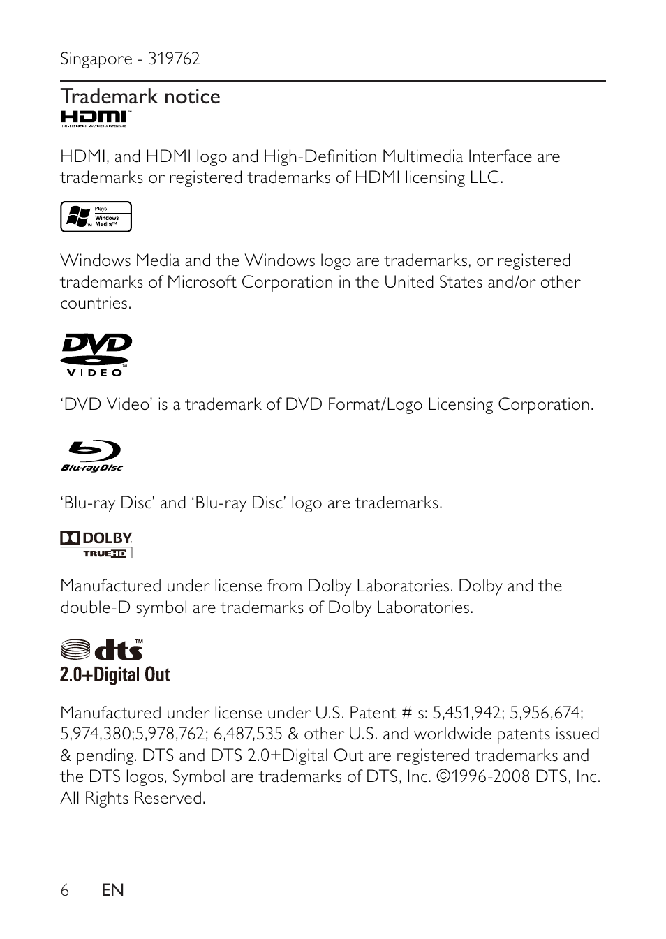 Philips BDP2500 User Manual | Page 6 / 49