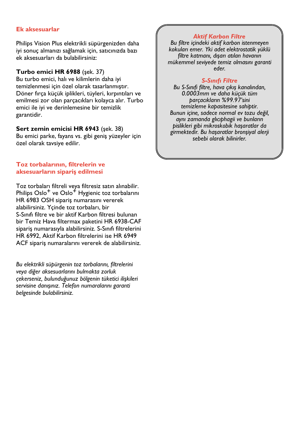 Philips Vision Plus Clean Air- filtermax User Manual | Page 42 / 48