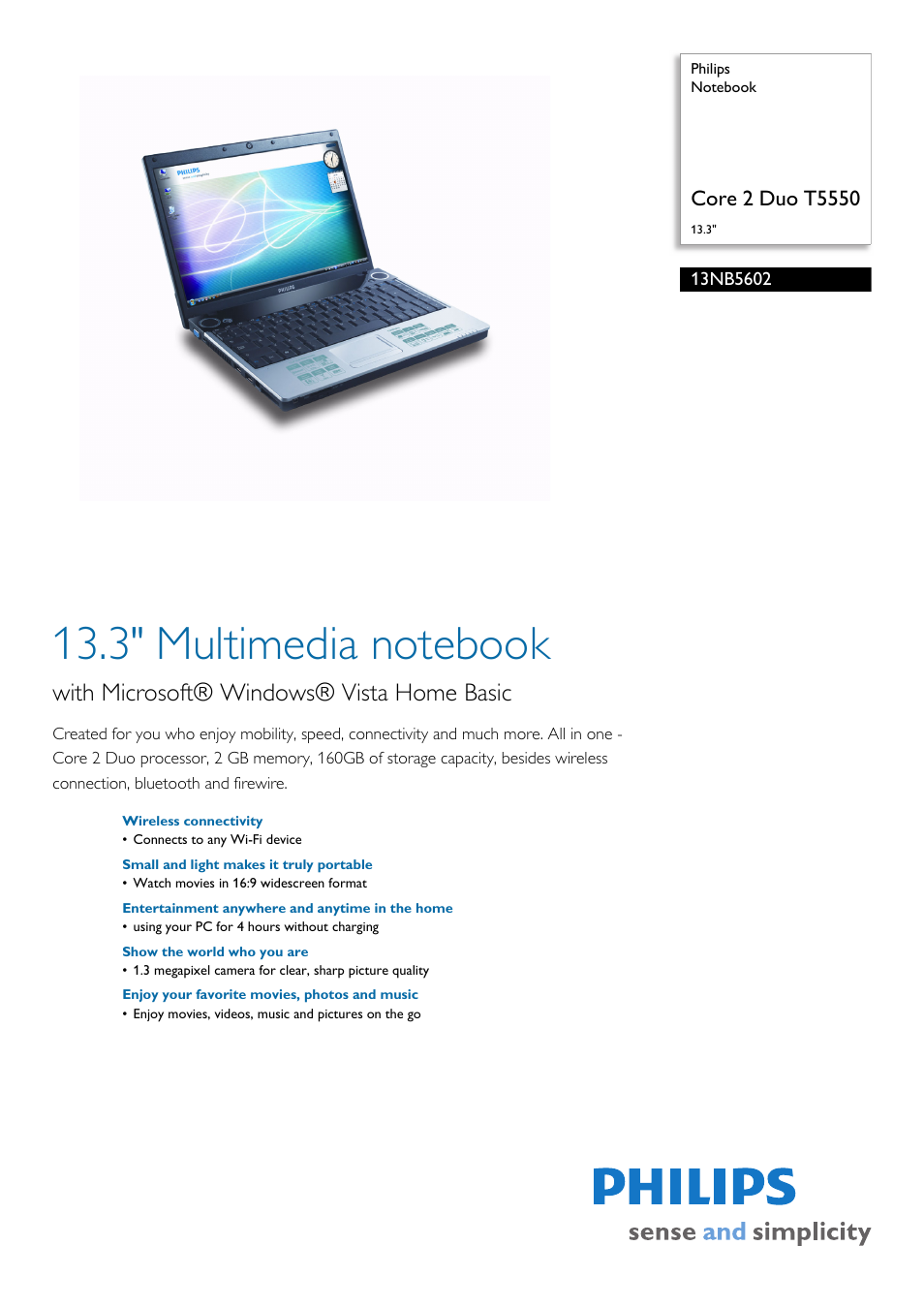 Philips 13NB5602 User Manual | 2 pages